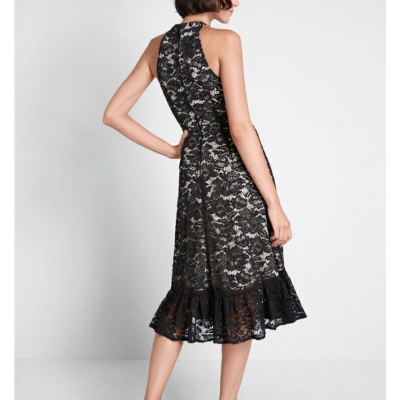 Modcloth Lace Halter Midi Dress - Picture 2 of 7
